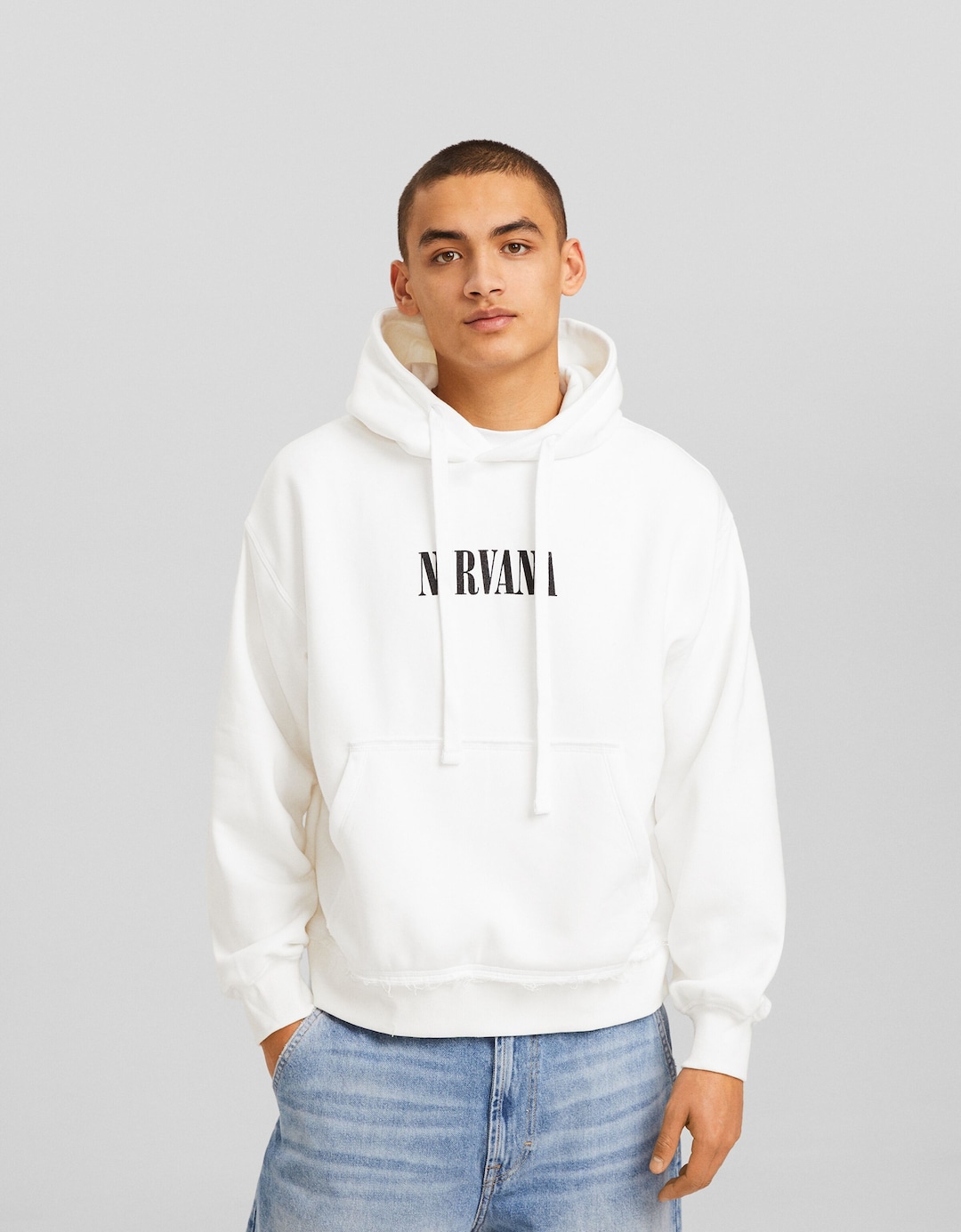 „Nirvana“ rašto džemperis su gobtuvu