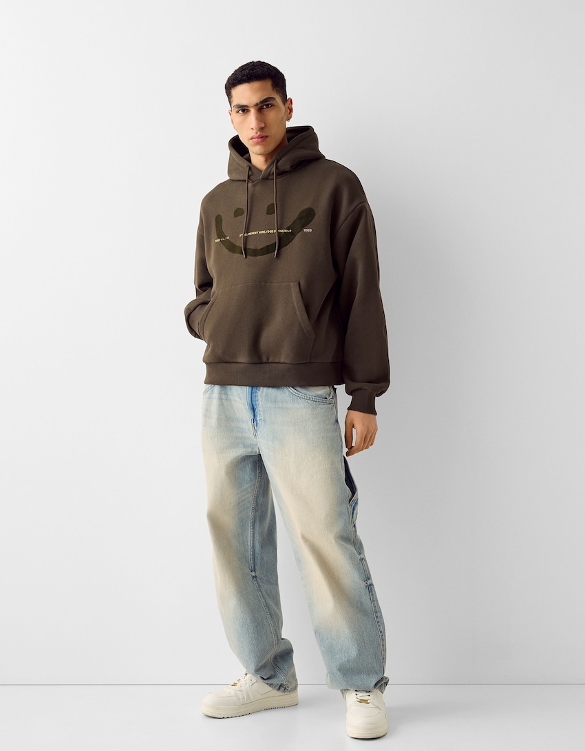 Post Malone print boxy fit hoodie - Men | Bershka