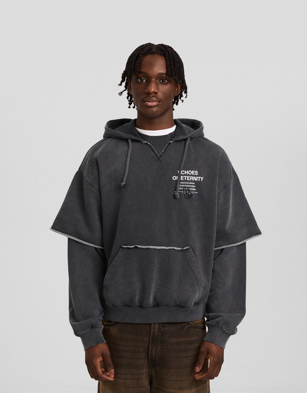 Sweatshirt met print Nieuw Heren Bershka