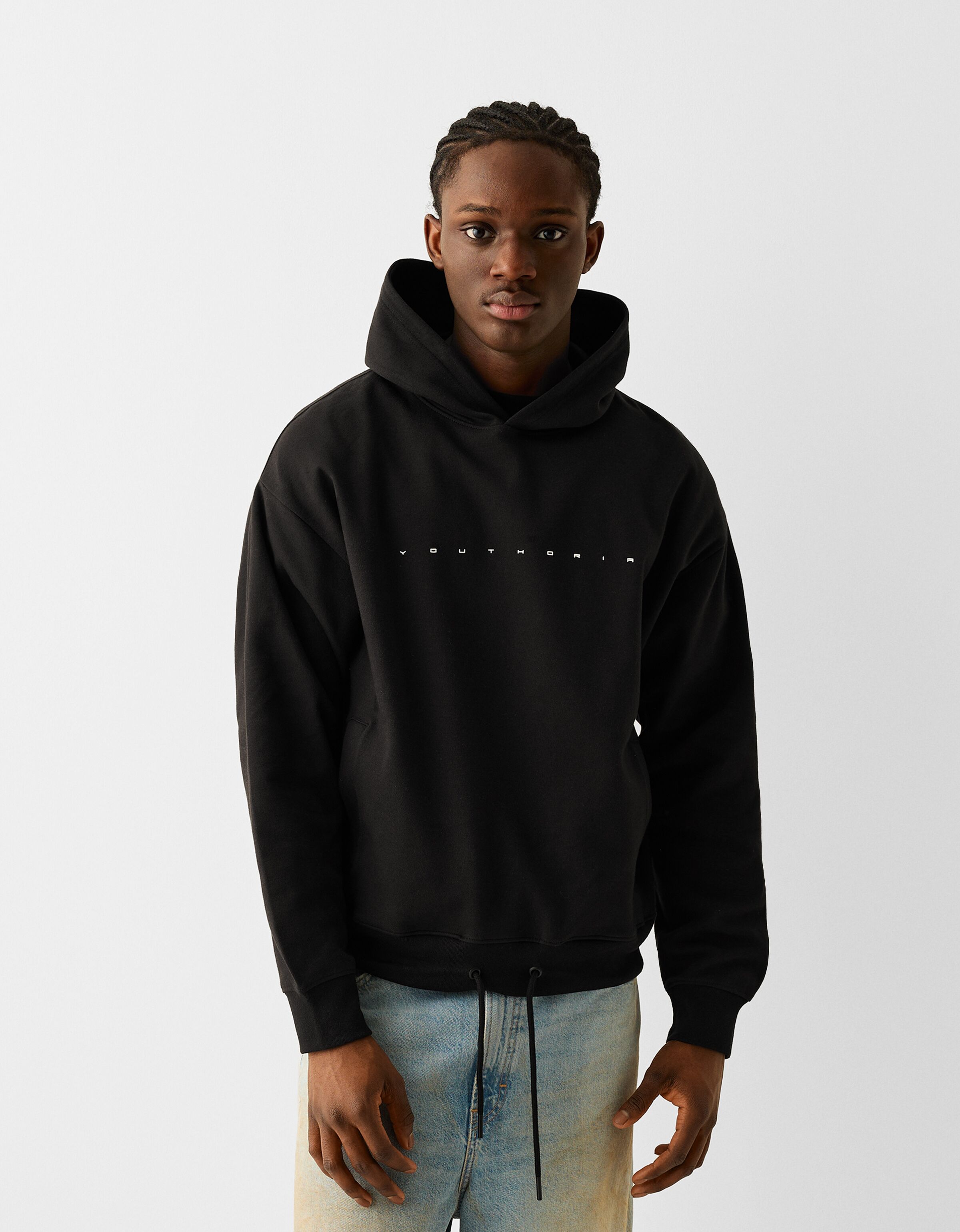 Grey hoodie black on sale jeans