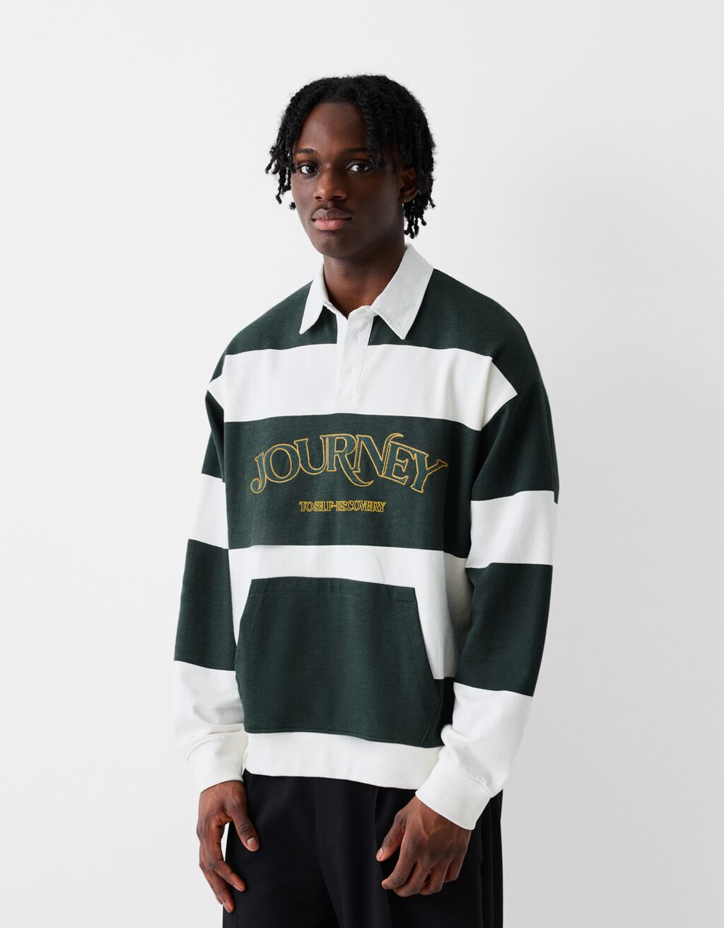 Long sleeve sales sweatshirt with collar