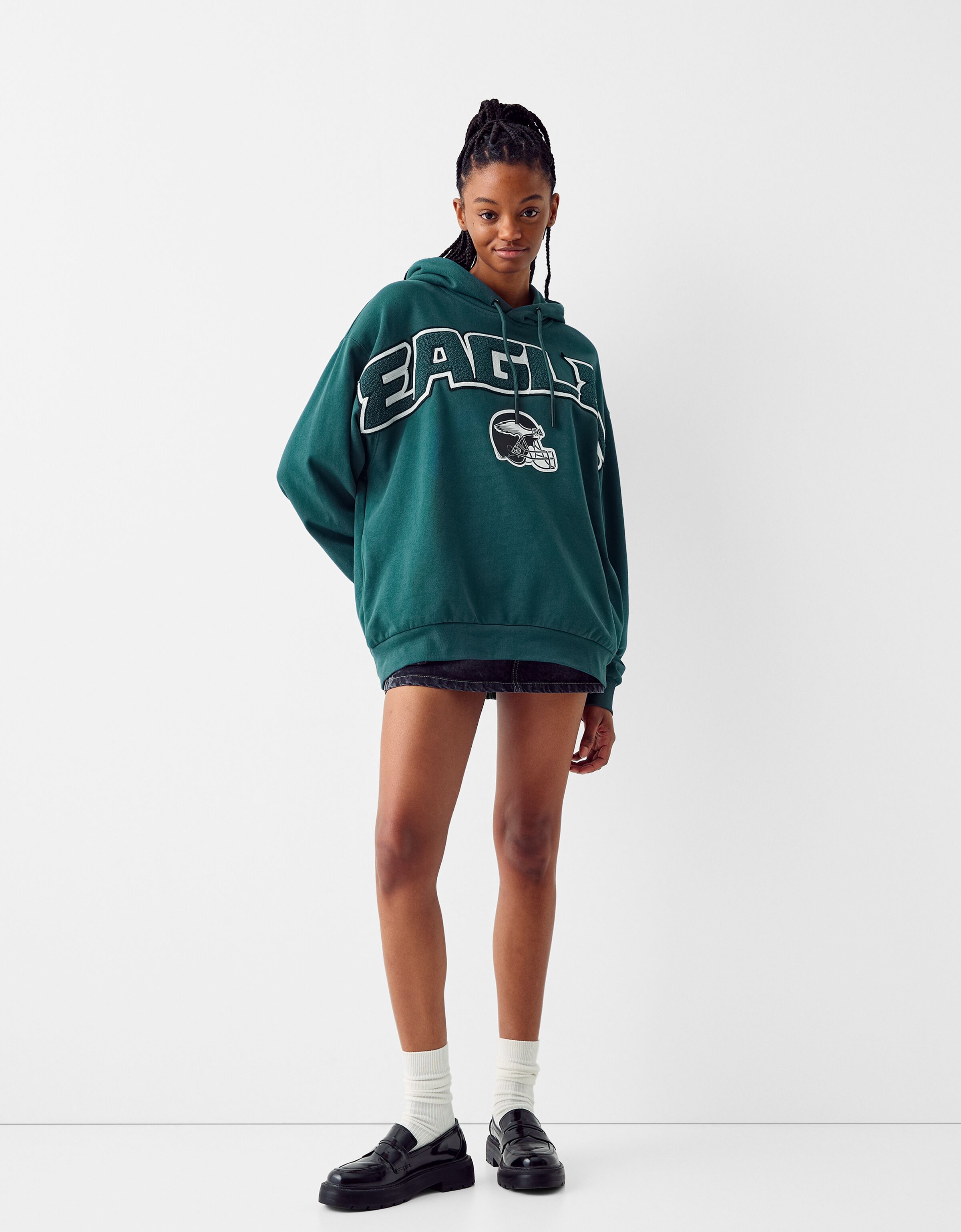 Sweat NFL capuche cusson imprim Nouveaut s Homme Bershka