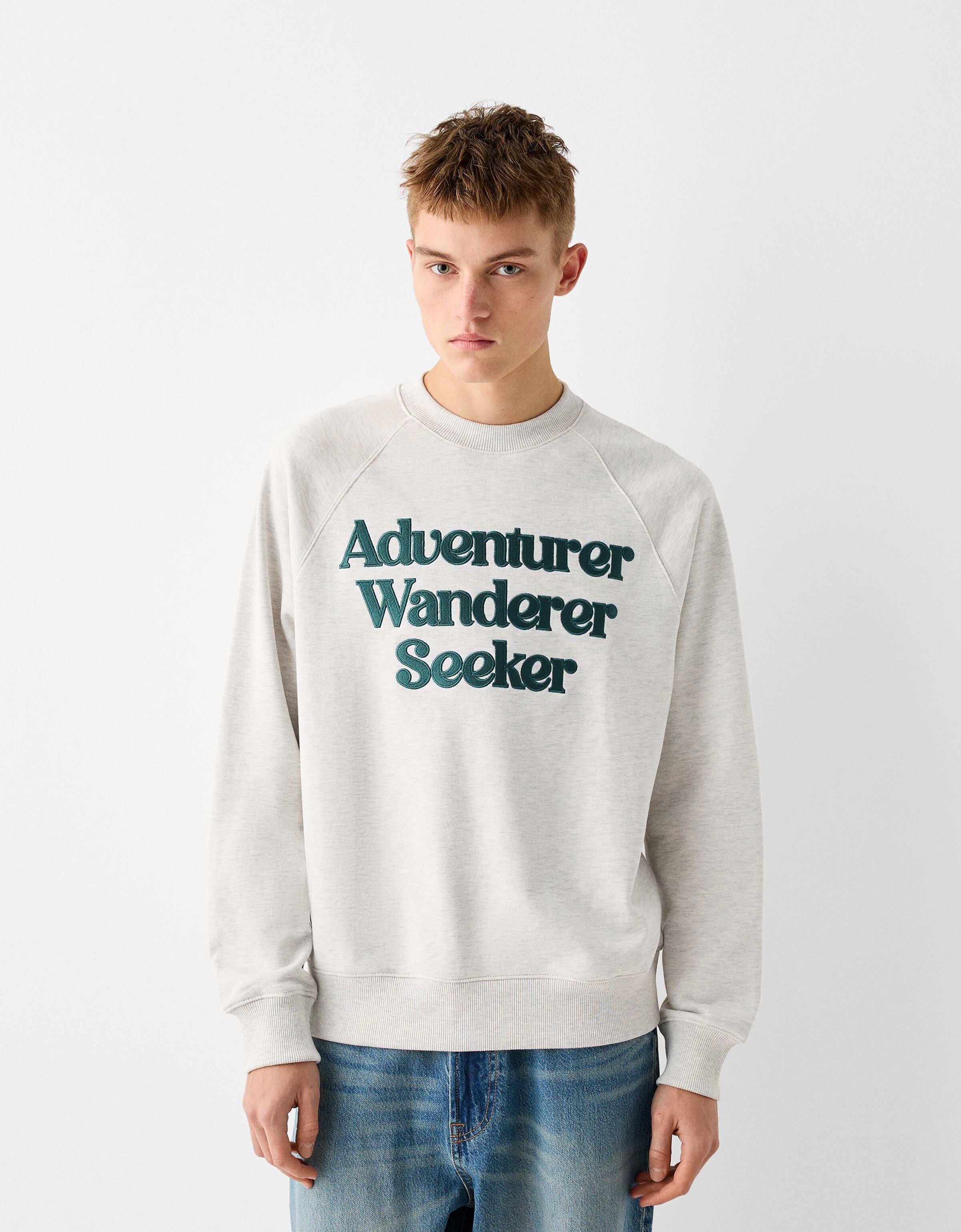 Men s printed Sweatshirts New Collection BERSHKA