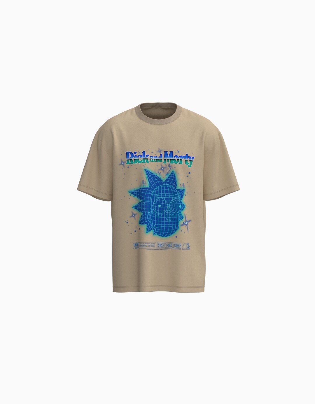T-shirt Rick et Morty manches courtes boxy fit imprimé