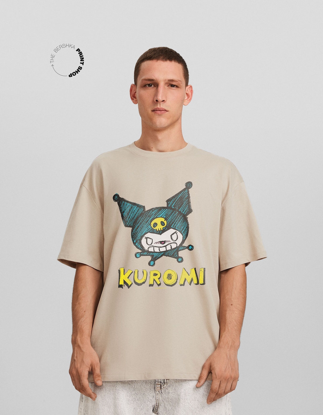 T-shirt Kuromi manches courtes boxy fit imprimé