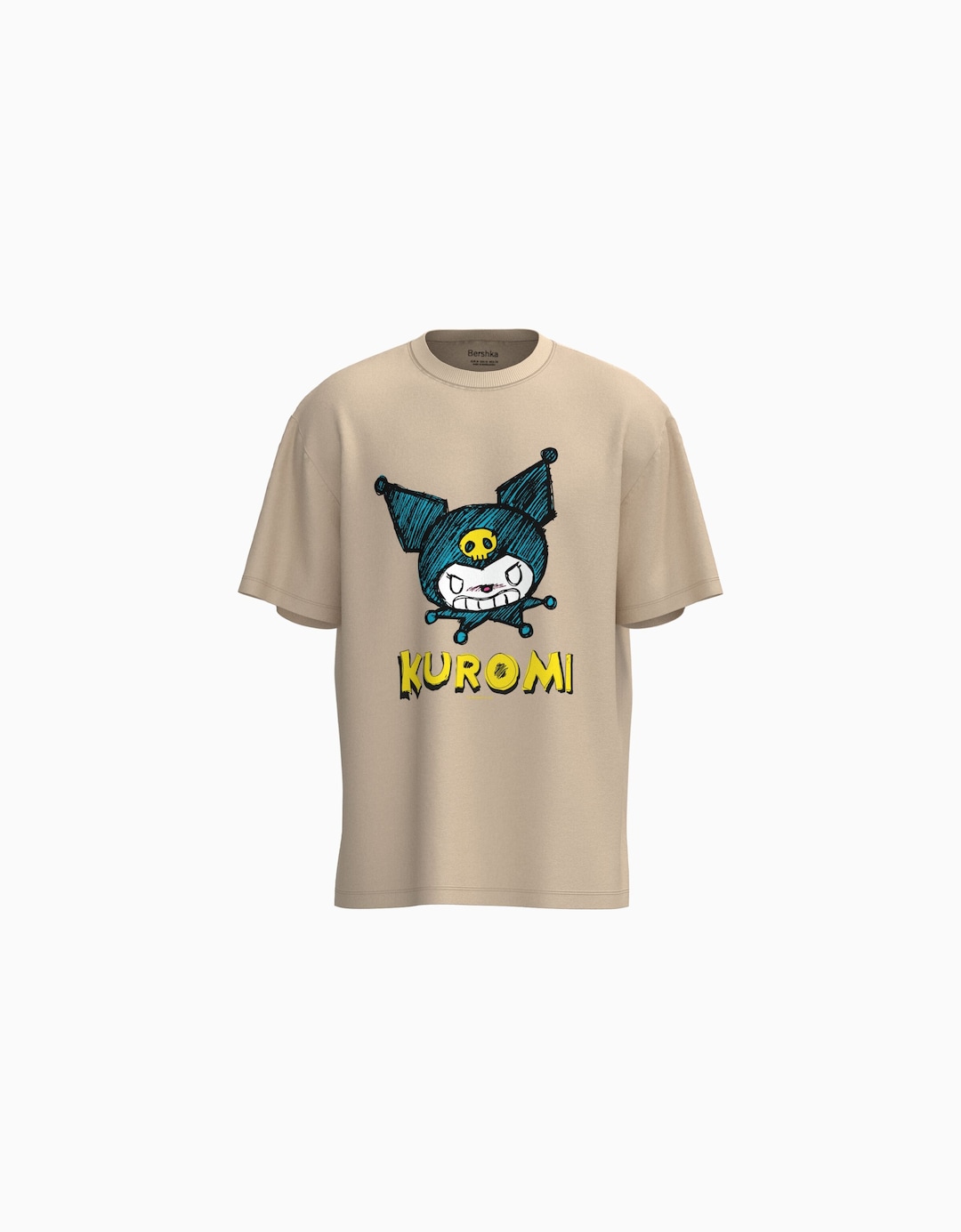 Camiseta Kuromi manga corta boxy fit print