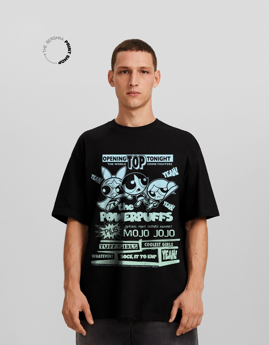 T-shirt Les Super Nanas manches courtes boxy fit imprimé