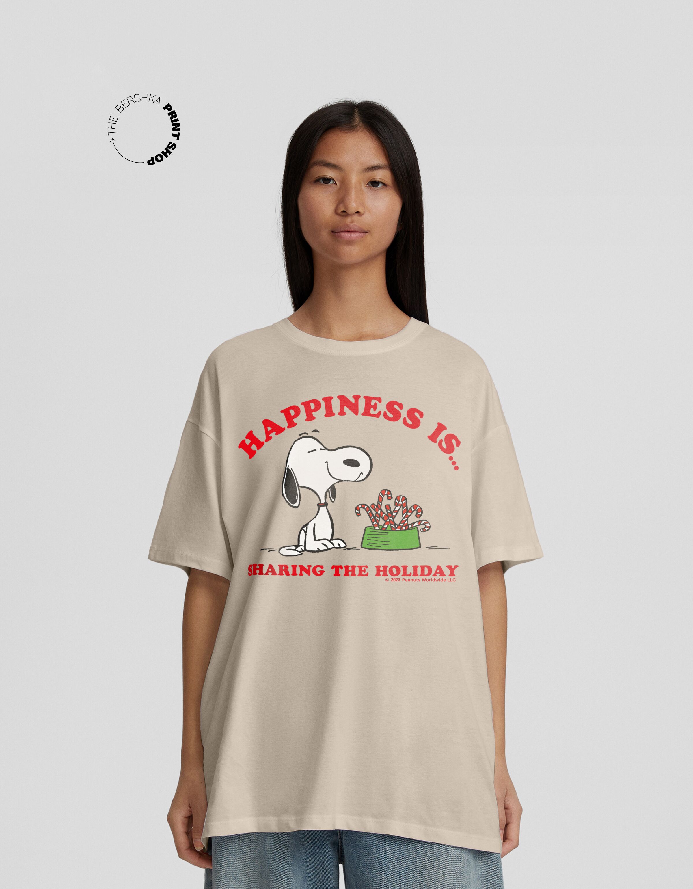 Bershka snoopy sweatshirt outlet