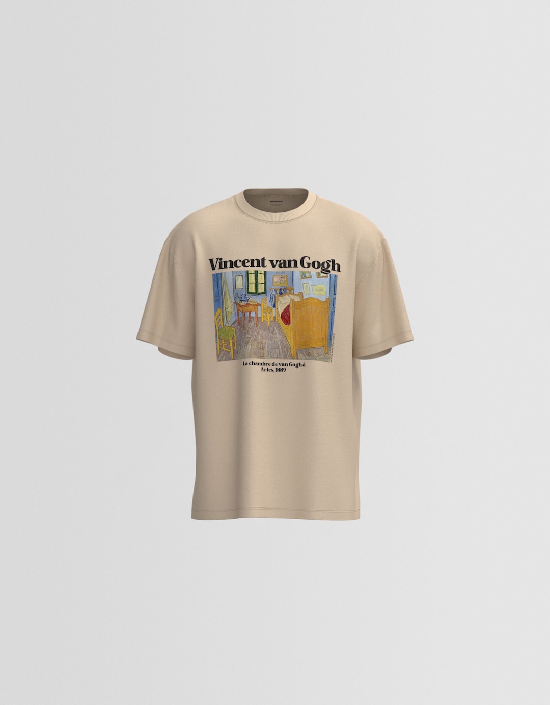 Kortärmad t-shirt med fyrkantig passform och Vincent van Gogh-tryck