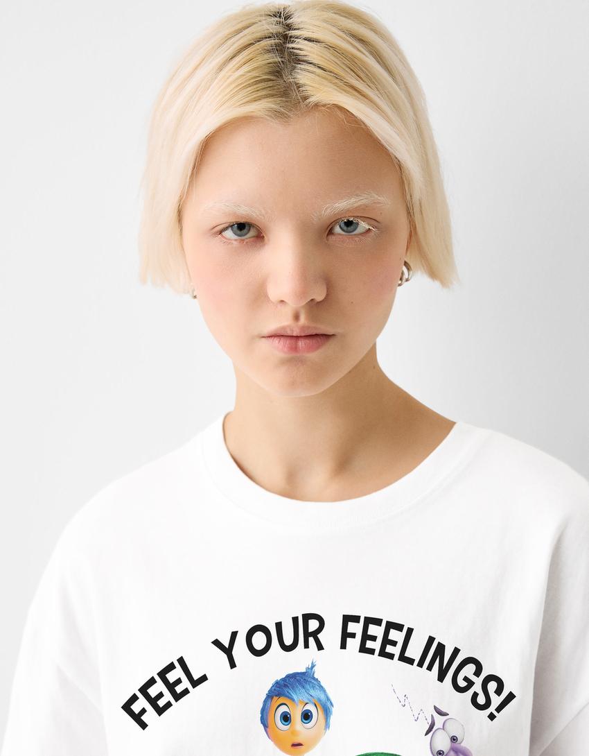 T-shirt de manga curta Inside Out 2-Branco-3