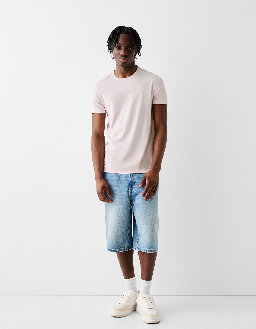 T-shirt manches courtes regular fit-Rose-3