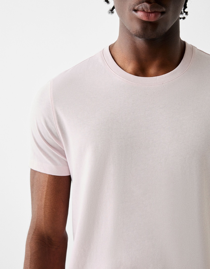 T-shirt manches courtes regular fit-Rose-5