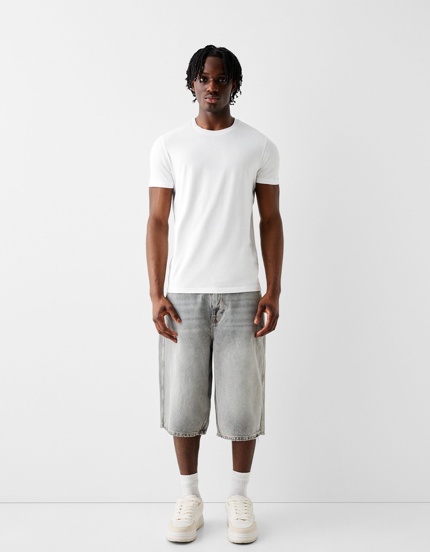 T-shirt manches courtes regular fit-Blanc-3