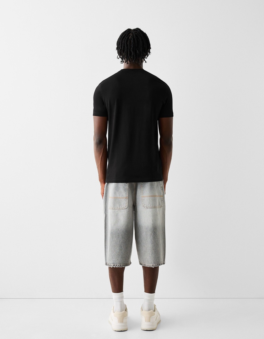 T-shirt manches courtes regular fit-Noir-1