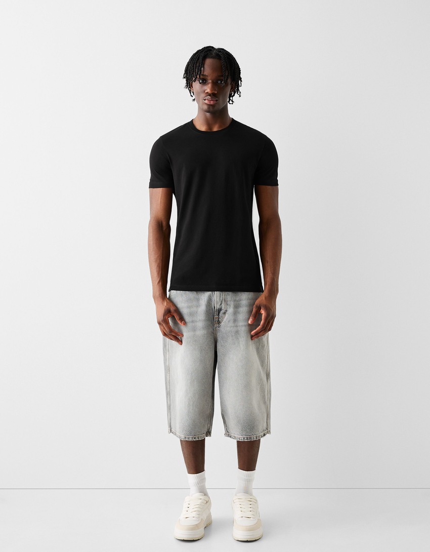 T-shirt manches courtes regular fit-Noir-3