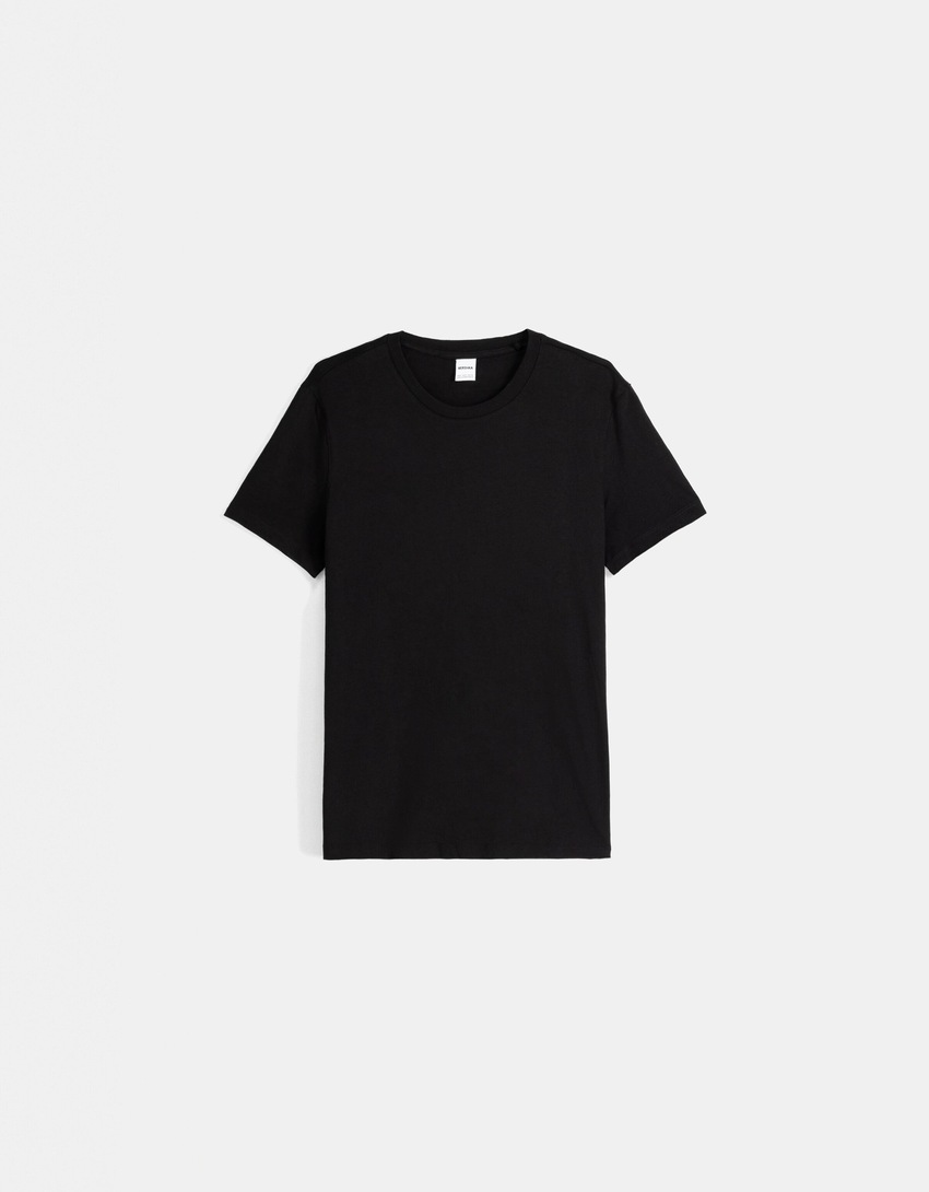 T-shirt manches courtes regular fit-Noir-4