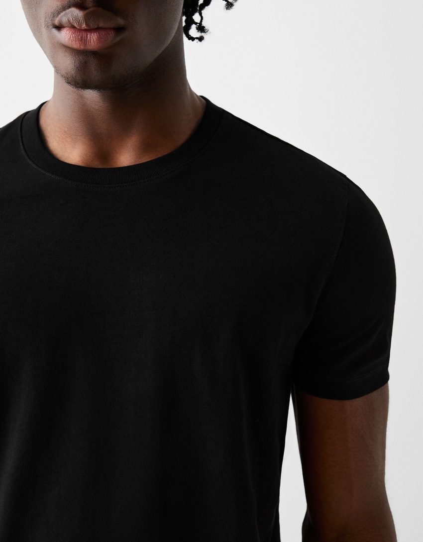 T-shirt manches courtes regular fit-Noir-5