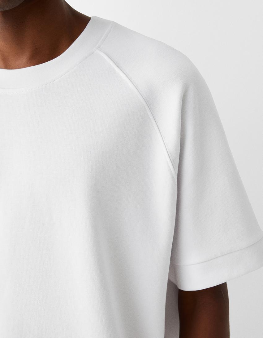 Interlock boxy fit short sleeve T-shirt-White-5