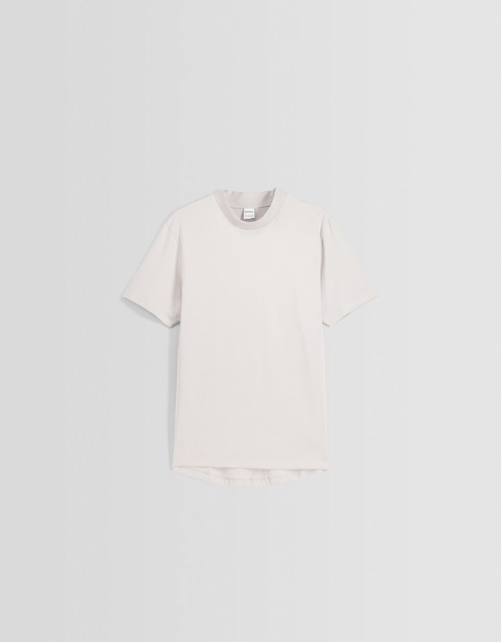 Camiseta manga corta cuello subido-Piedra-4
