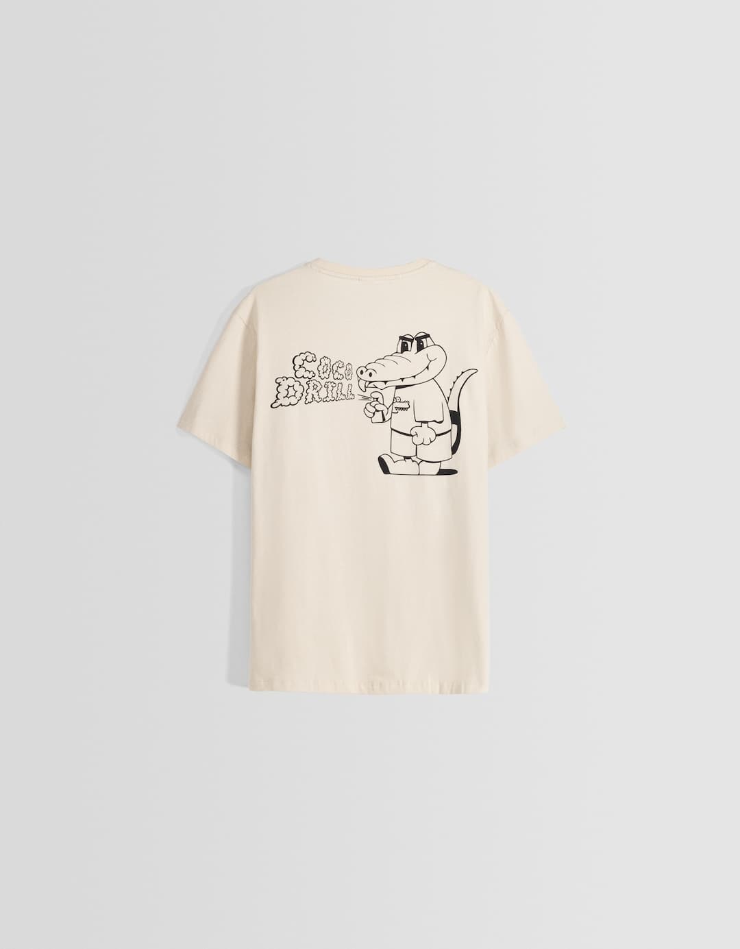 T-shirt manga curta estampado