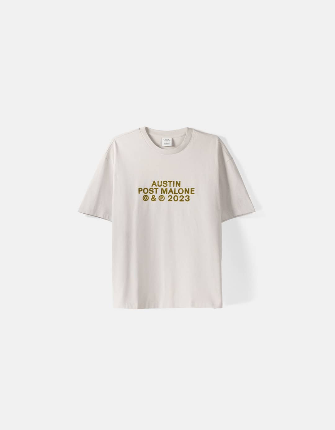 T-shirt Post Malone manga curta boxy fit estampado