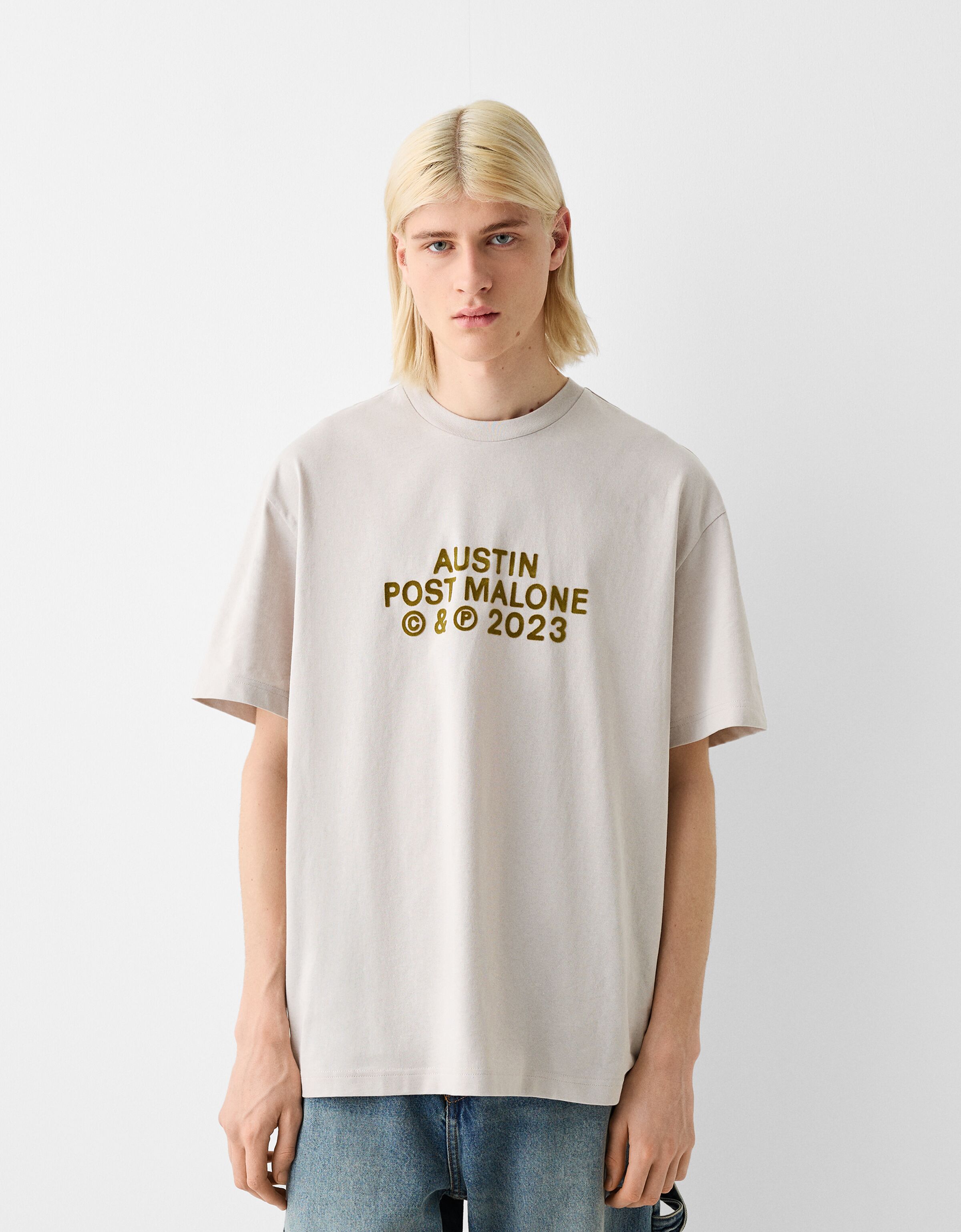 Post Malone print boxy fit short sleeve T-shirt - Men | Bershka