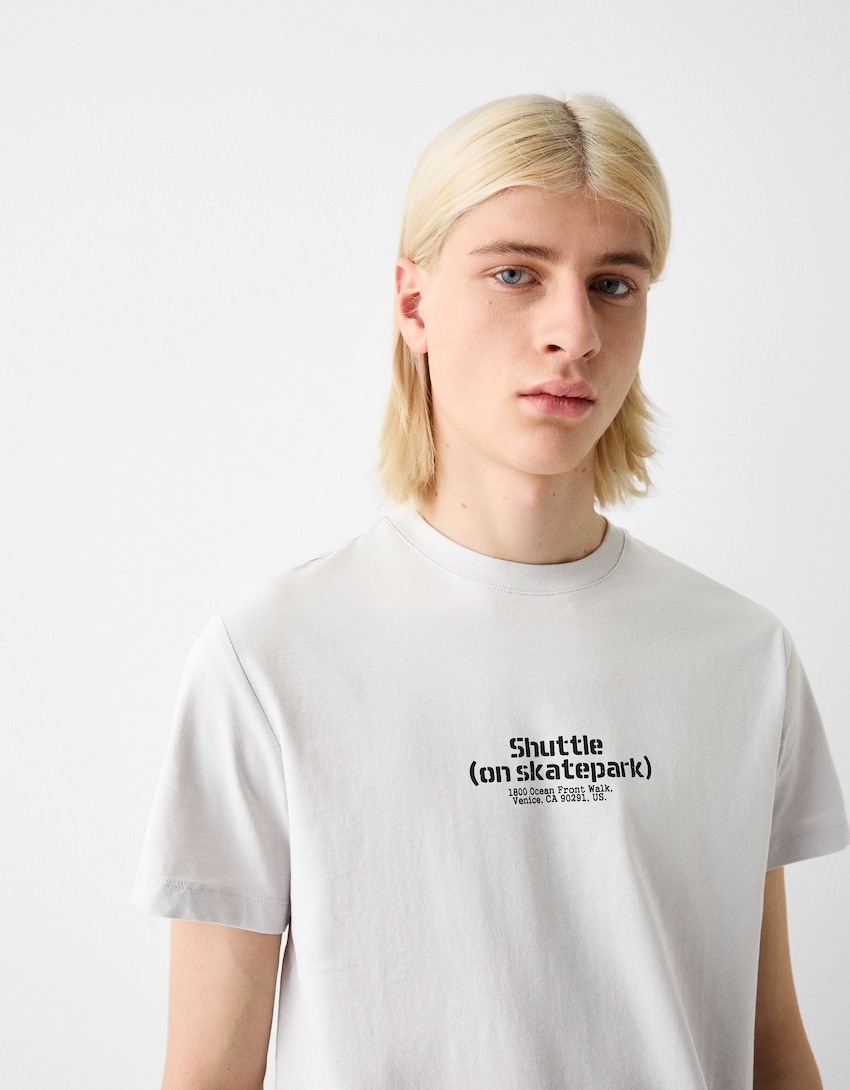 Short sleeve T-shirt with print - Men | Bershka