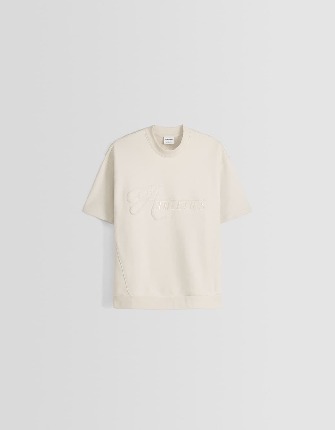 T-shirt de manga curta de felpa com estampado