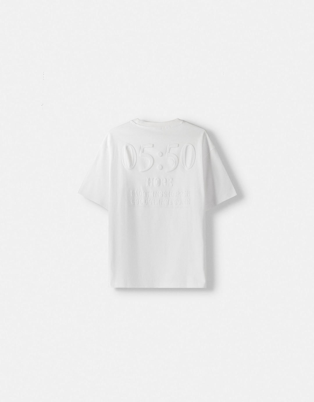 Boxy short sleeve raised print T-shirt