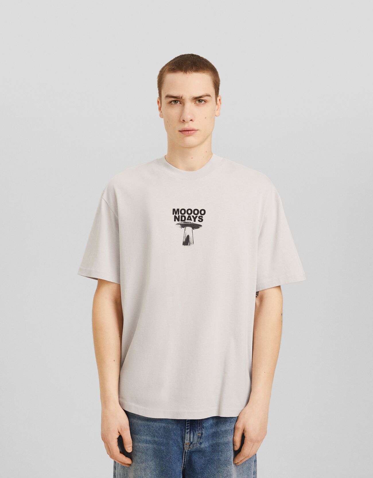 Boxy fit cropped short sleeve T-shirt - T-shirts - Men
