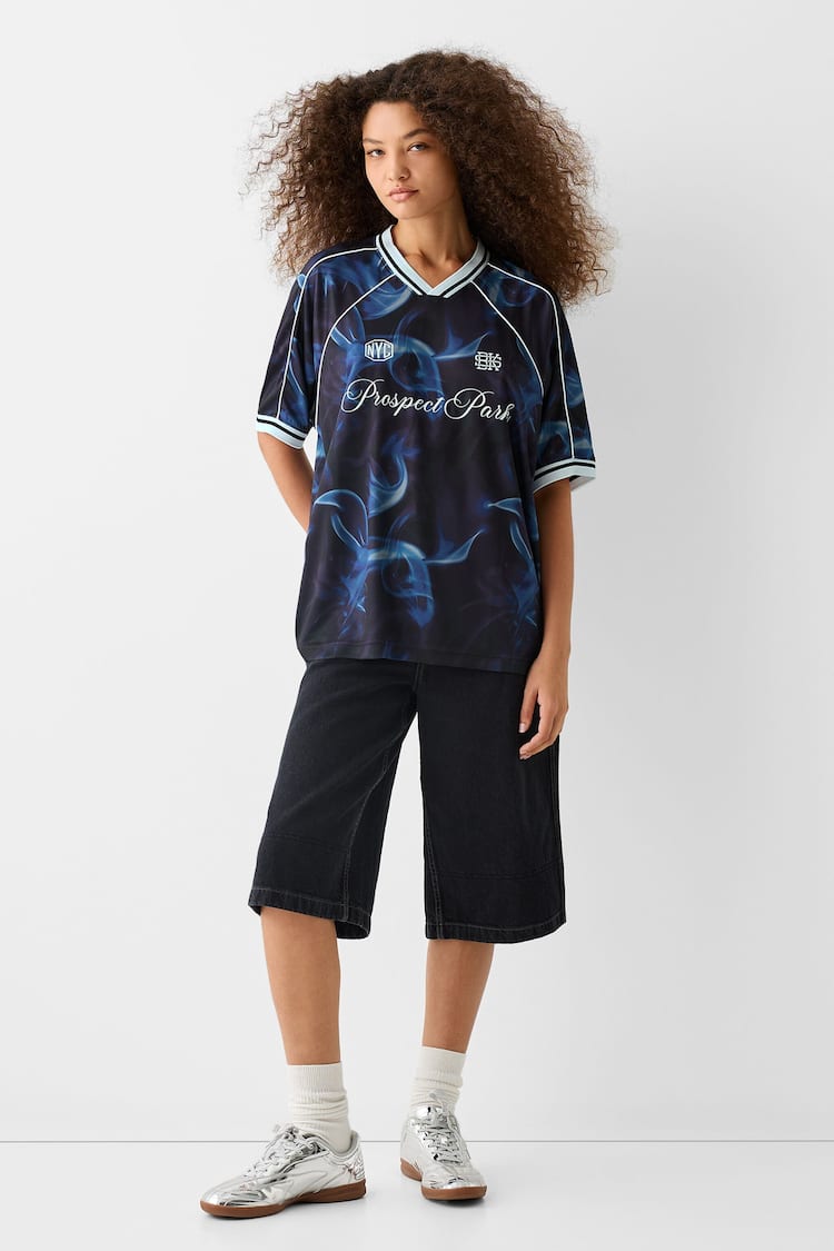 T-shirt manches courtes oversize mesh football