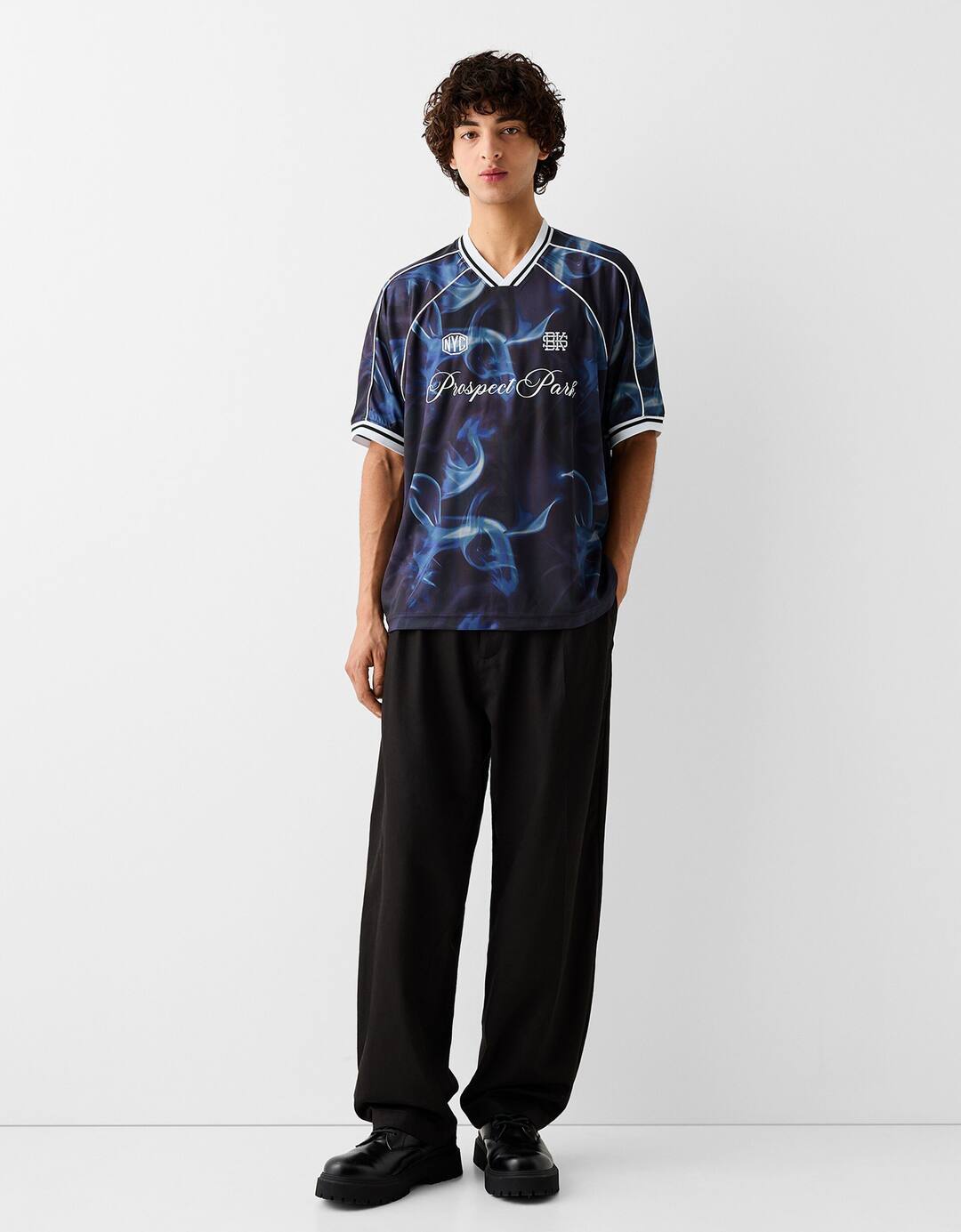 T-shirt manches courtes oversize mesh football