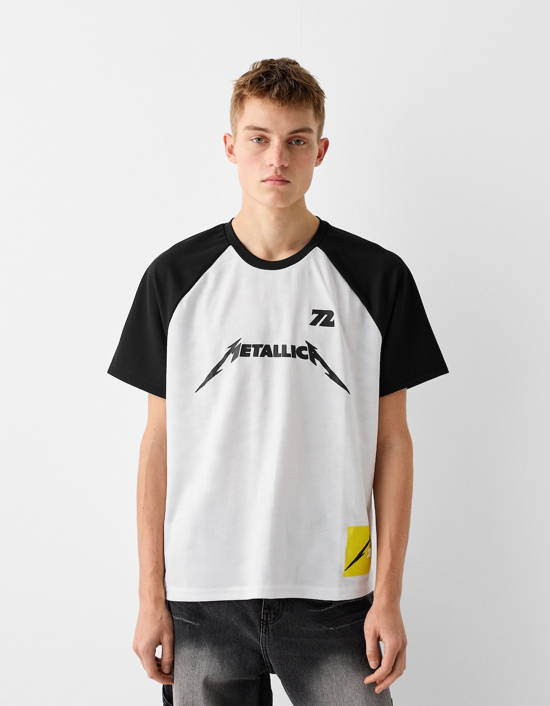 “Metallica” bluzë me mëngë të shkurtra prej pëlhure teknike me stampim