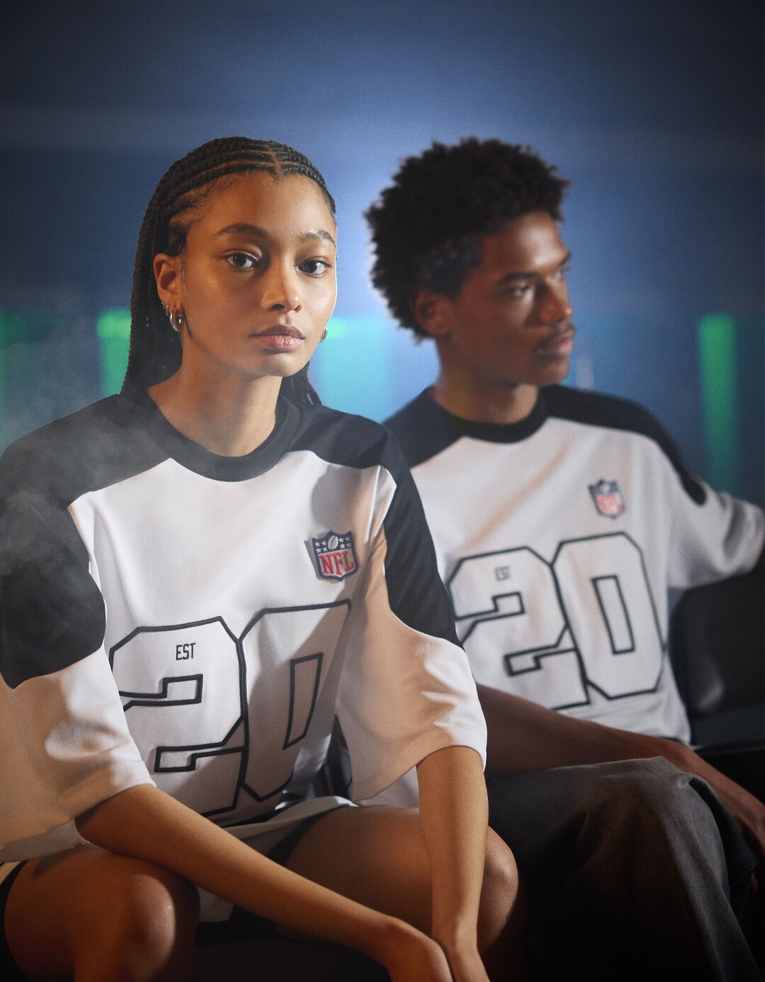 T-shirt NFL manga curta oversize estampado