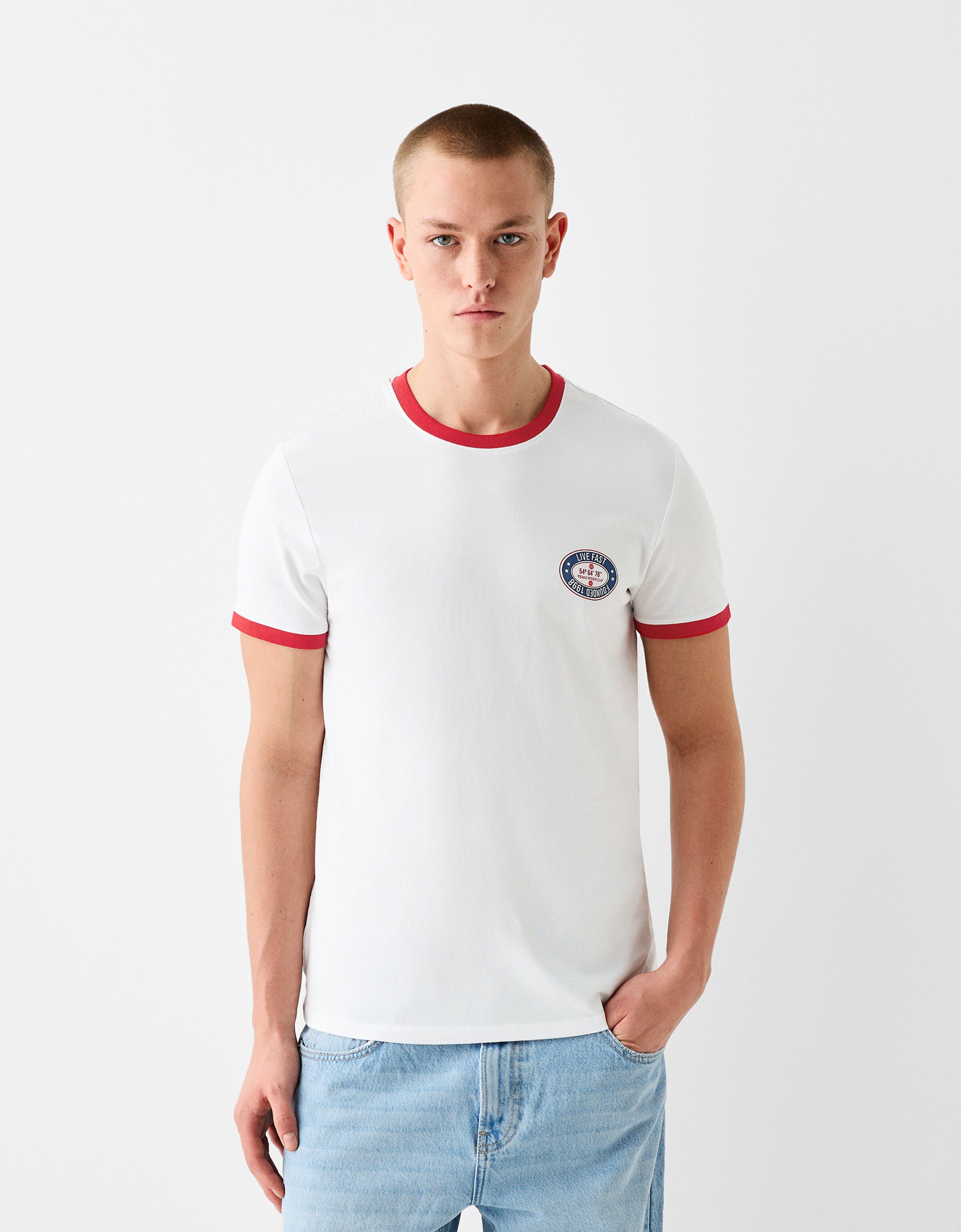 Bershka slim hot sale fit t shirt