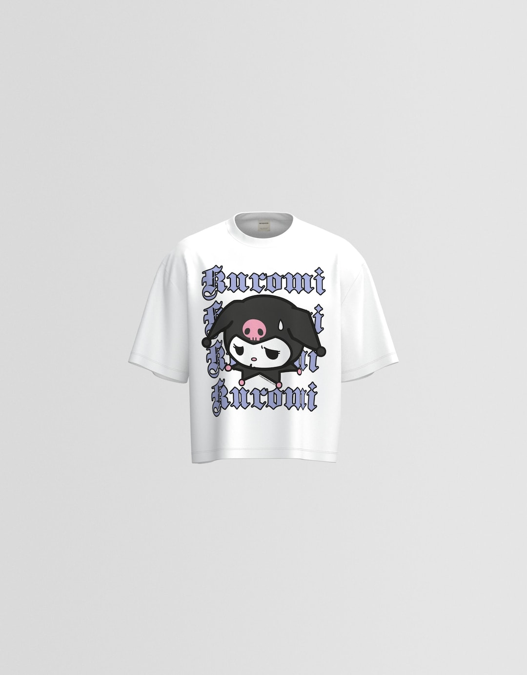 Kortärmad t-shirt med kort fyrkantig passform och Kuromi-tryck