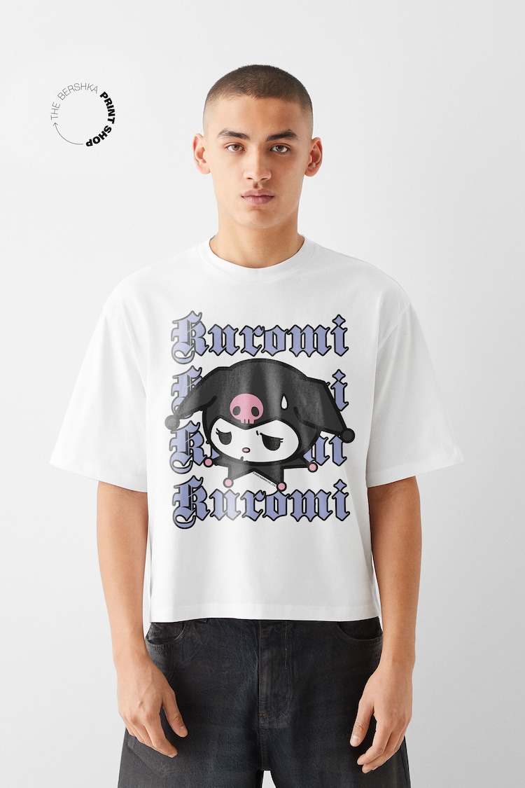 Kuromi boxy-fit short sleeve cropped T-shirt