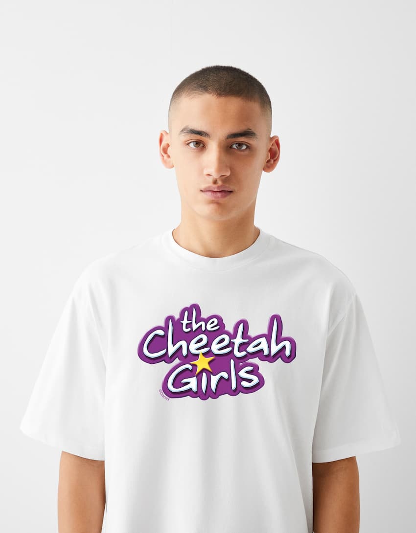T-shirt Cheetah Girls manga curta cropped - Homem | Bershka