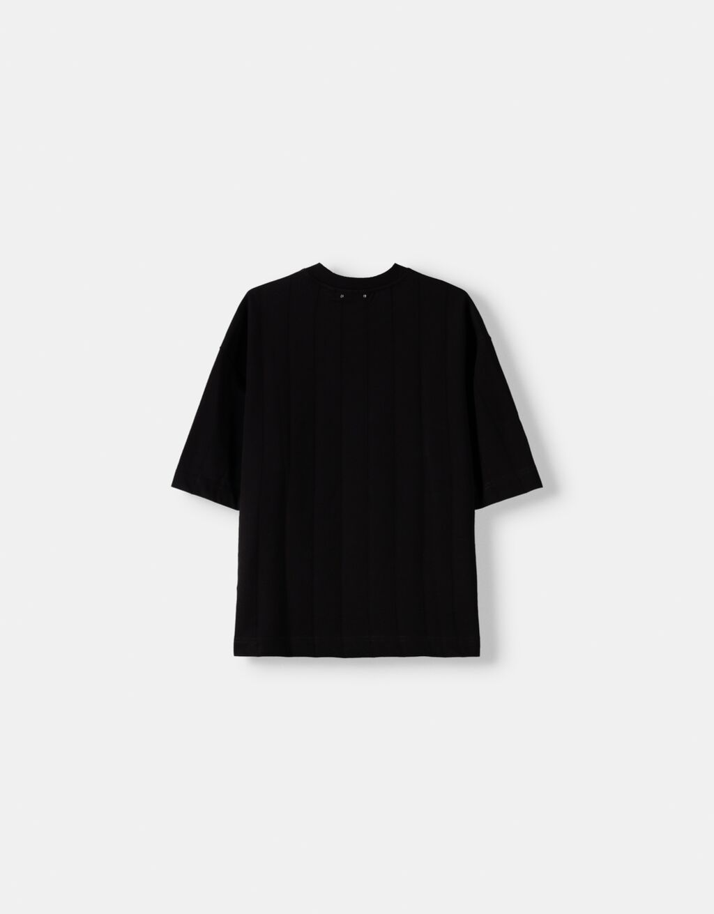 T-shirt manga curta canelada-Preto-5