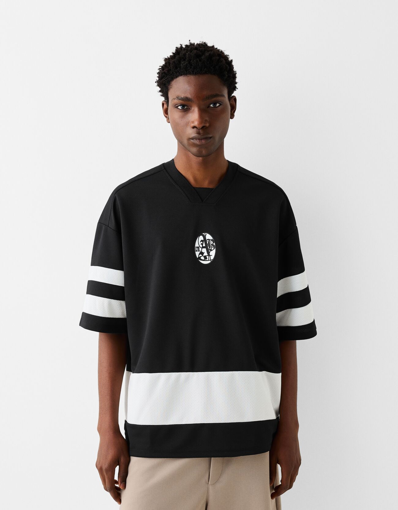 Mesh boxy fit T-shirt