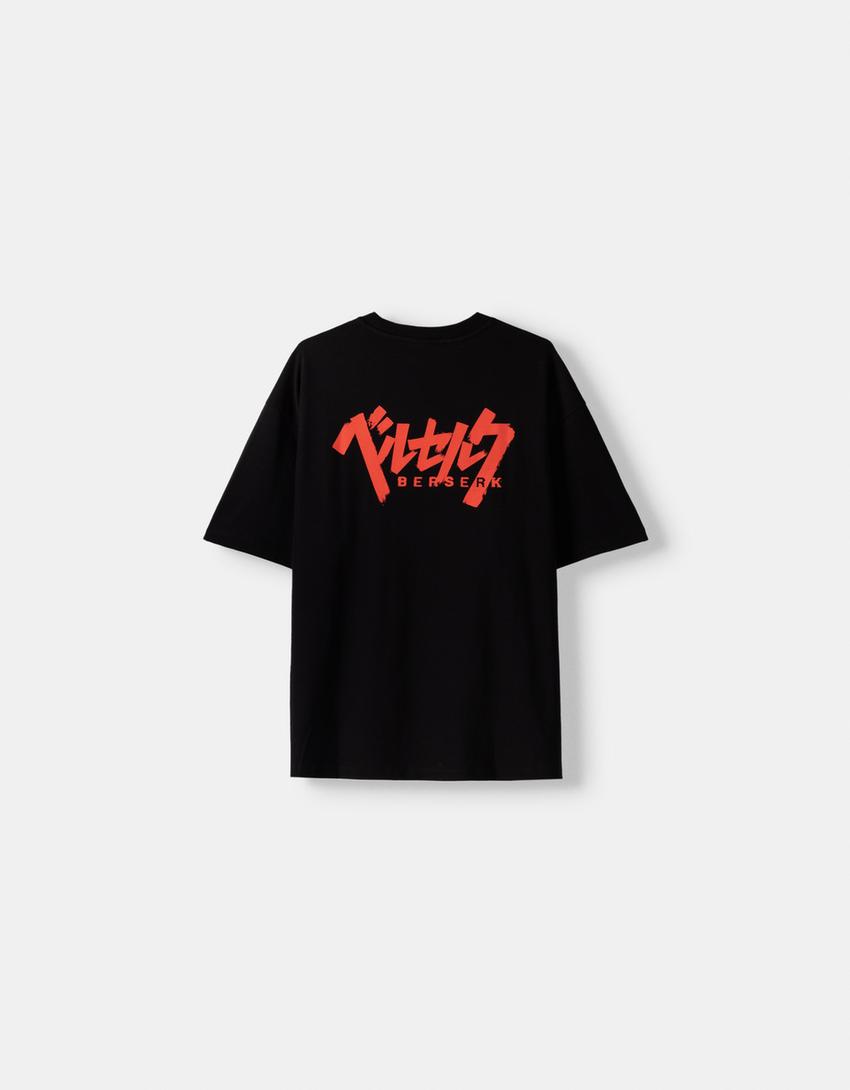 Berserk print short sleeve boxy fit T-shirt-Black-5