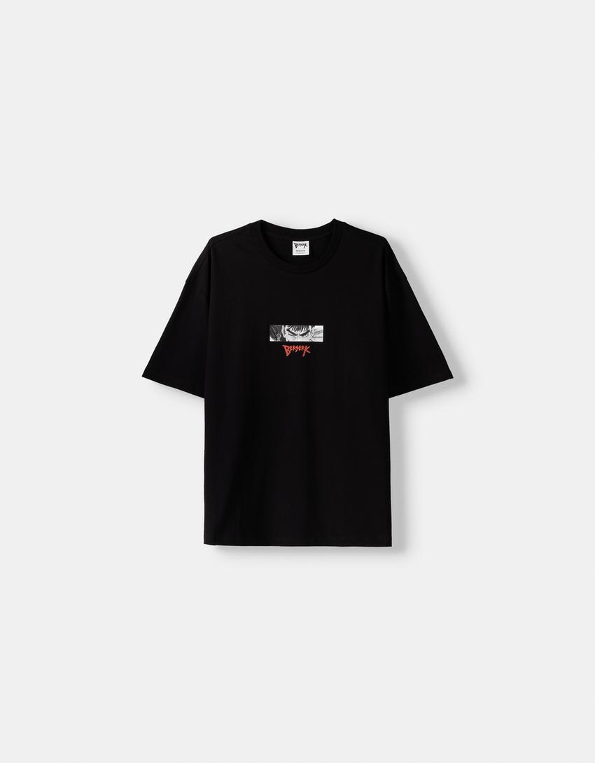 Berserk print short sleeve boxy fit T-shirt-Black-4
