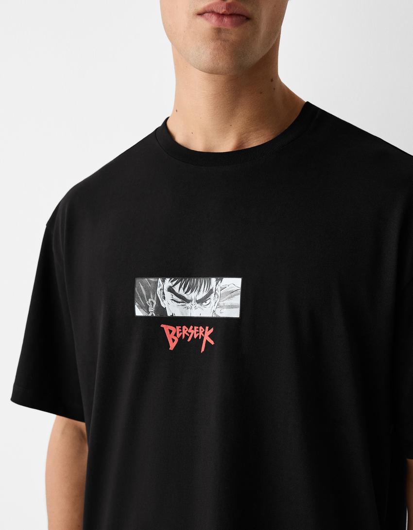 Berserk print short sleeve boxy fit T-shirt-Black-6