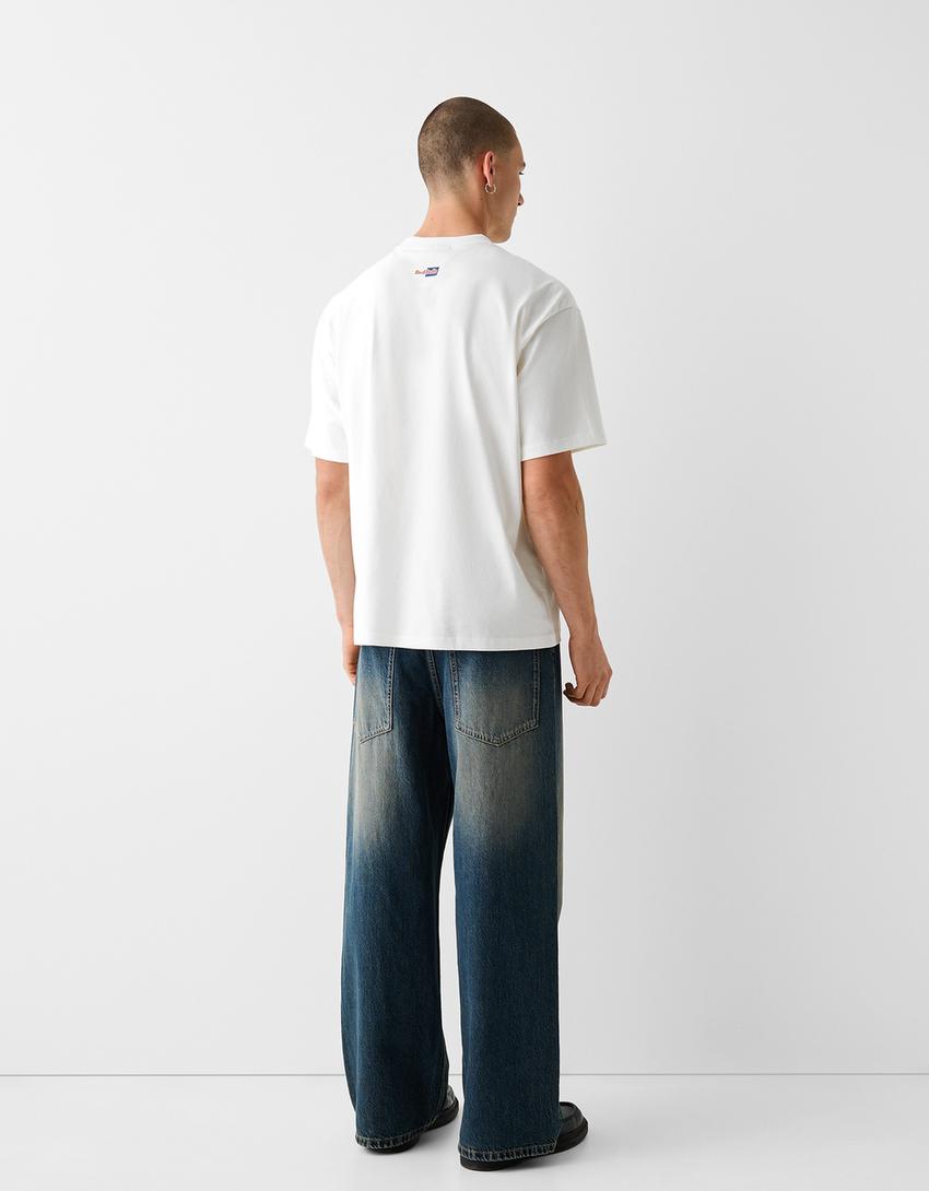 T-shirt New York Red Bulls boxy fit imprimé-Blanc-1