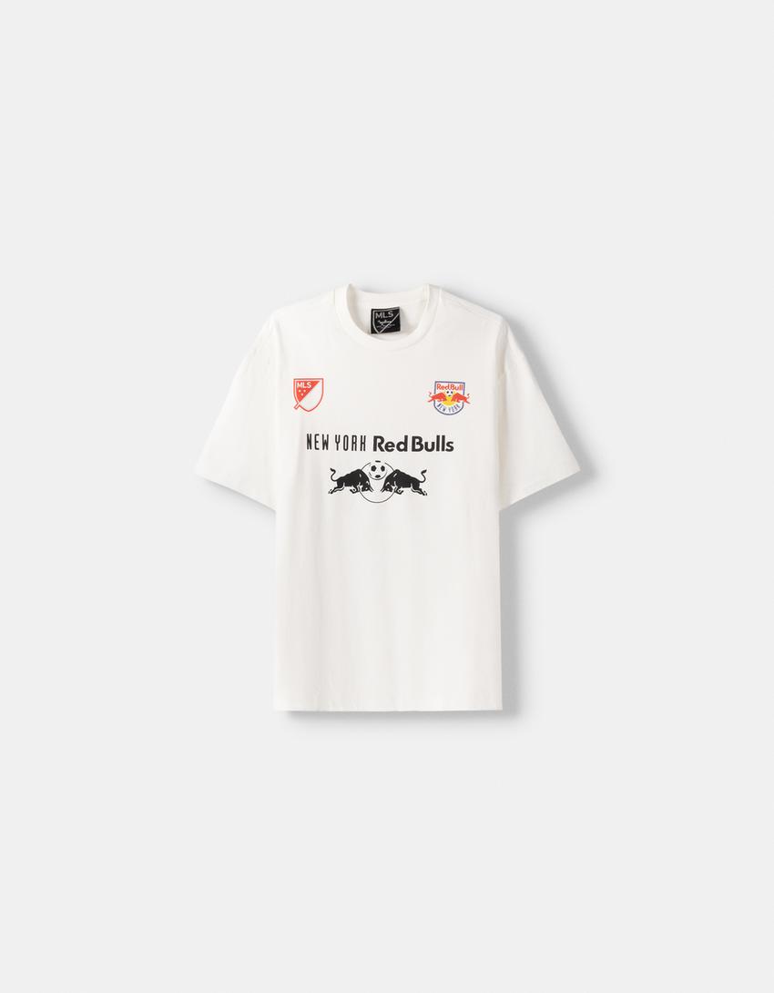 T-shirt New York Red Bulls boxy fit imprimé-Blanc-6