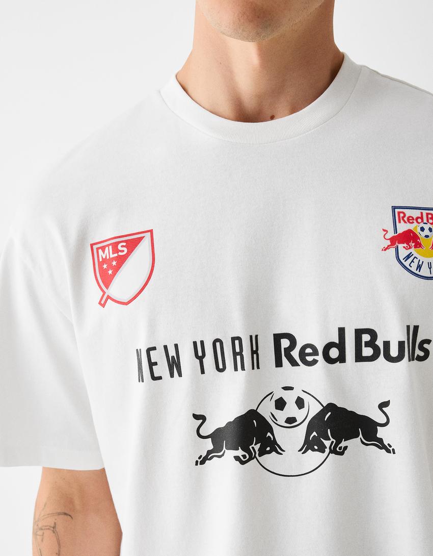 T-shirt New York Red Bulls boxy fit imprimé-Blanc-7