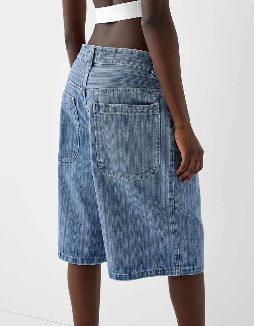 Bermuda denim skater-Bleu lavé-2