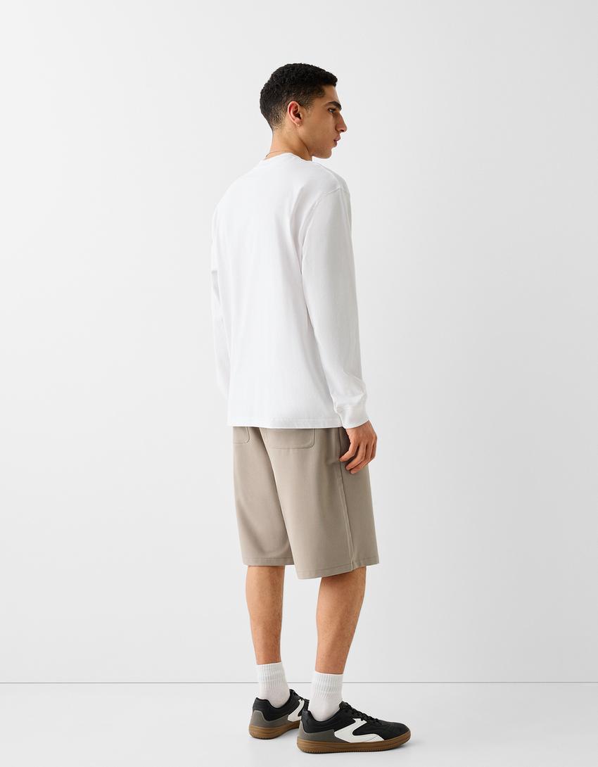 Bermuda tailoring wide fit-Sable-2