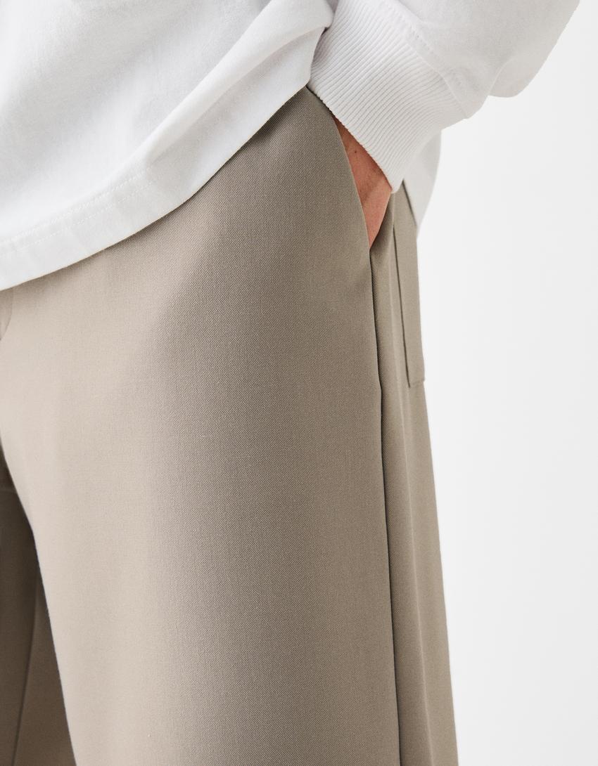 Bermuda tailoring wide fit-Sable-5