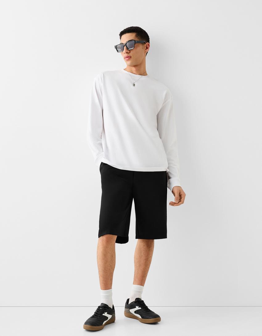 Bermuda tailoring wide fit-Noir-0